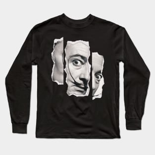 Salvador Dali Collage Art Long Sleeve T-Shirt